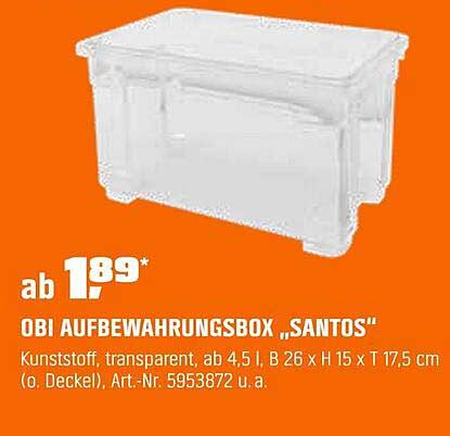 OBI Aufbewahrungsbox "Santos"