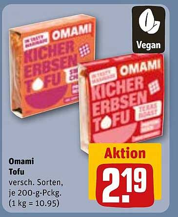 Omami Kichererbsen Tofu - verschiedene Sorten, je 200-g-Packung