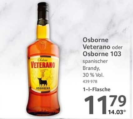 Osborne Veterano oder Osborne 103 - Spanischer Brandy 1 l
