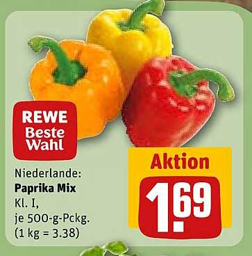 Paprika Mix Kl. I, je 500-g-Pckg.