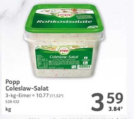 Popp Coleslaw-Salat 3-kg-Eimer