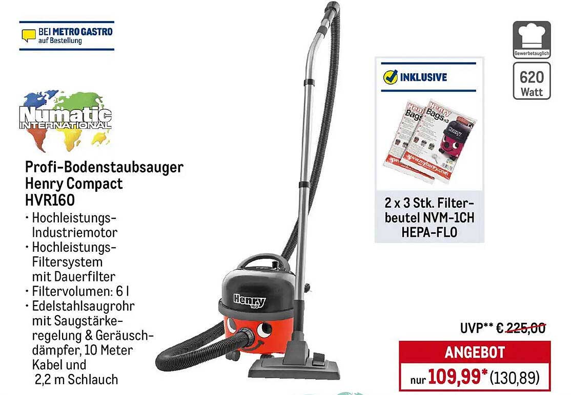 Profi-Bodenstaubsauger Henry Compact HVR160