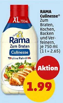 Rama Culinesse 750 ml - Zum Braten, Kochen, Backen und Verfeinern