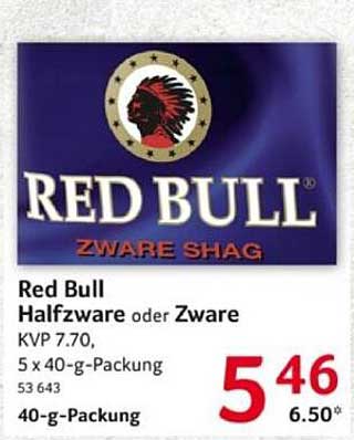 Red Bull Halbware oder Zware - 40-g-Packung