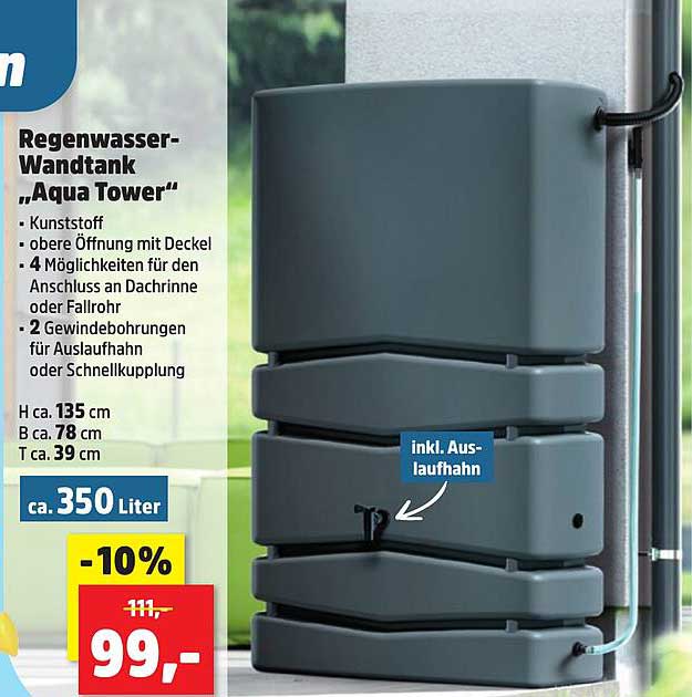 Regenwasser-Wandtank 'Aqua Tower'