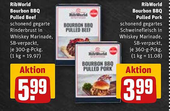 RibWorld Bourbon BBQ Pulled Beef und Pulled Pork