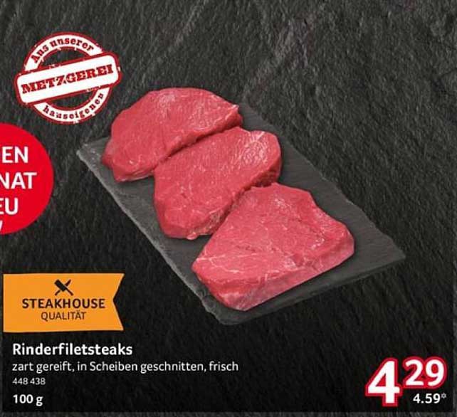 Rinderfiletsteaks - zart gereift, in Scheiben geschnitten, frisch