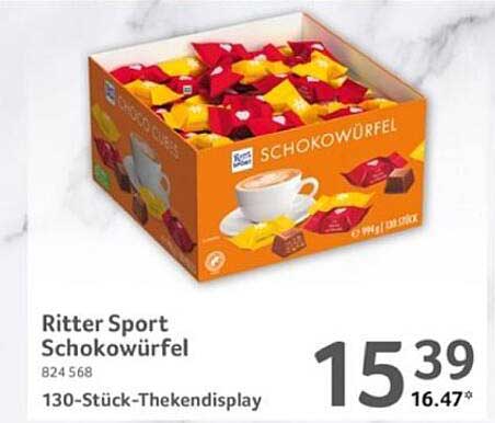 Ritter Sport Schokowürfel 130-Stück-Thekendisplay