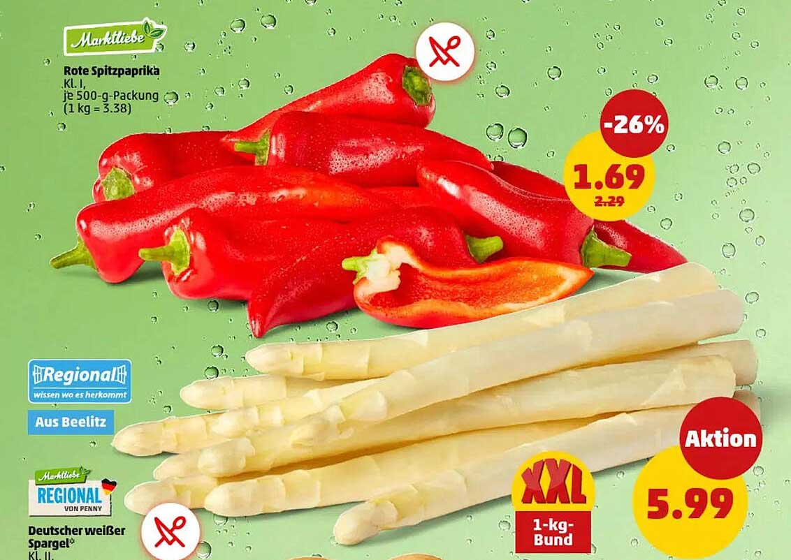 Rote Spitzpaprika & Deutscher weißer Spargel – Frische und Qualität für Ihre Küche