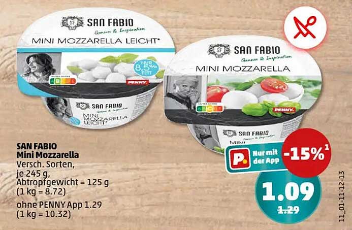 SAN FABIO Mini Mozzarella 245 g, verschiedene Sorten