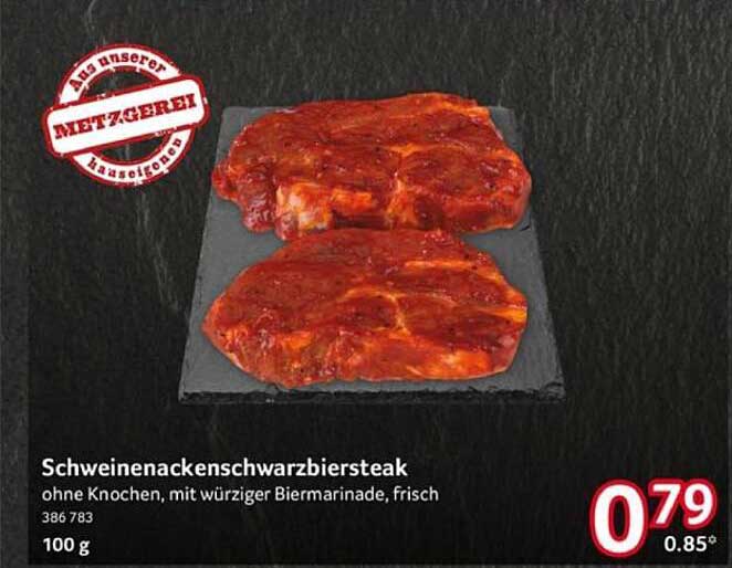 Schweinenacken Schwarzbiersteak 100 g