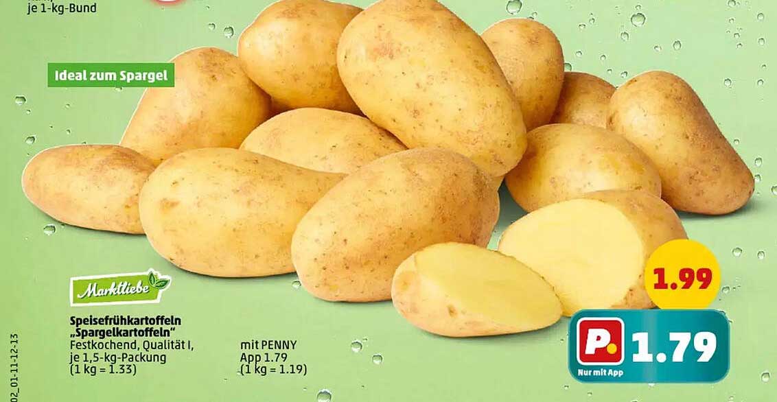 Speisefrühkartoffeln "Spargelkartoffeln" 1,5 kg-Packung