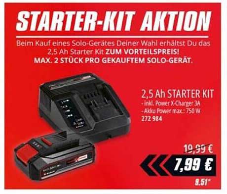 STARTER-KIT AKTION - 2,5 Ah Starter Kit