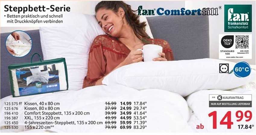Steppbett-Serie - Bettwaren praktisch und schnell mit Druckknöpfen verbinden
