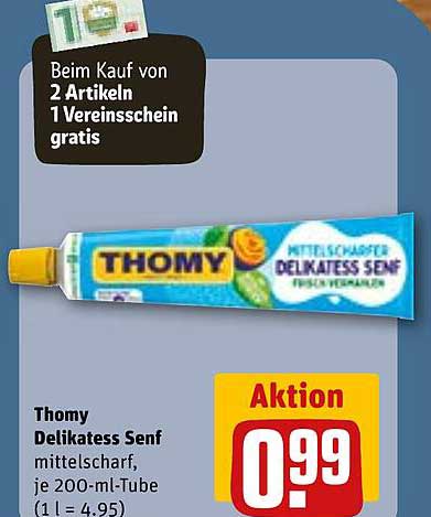 Thomy Delikatess Senf, mittelscharf, je 200-ml-Tube