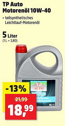 TP Auto Motorenöl 10W-40 - 5 Liter