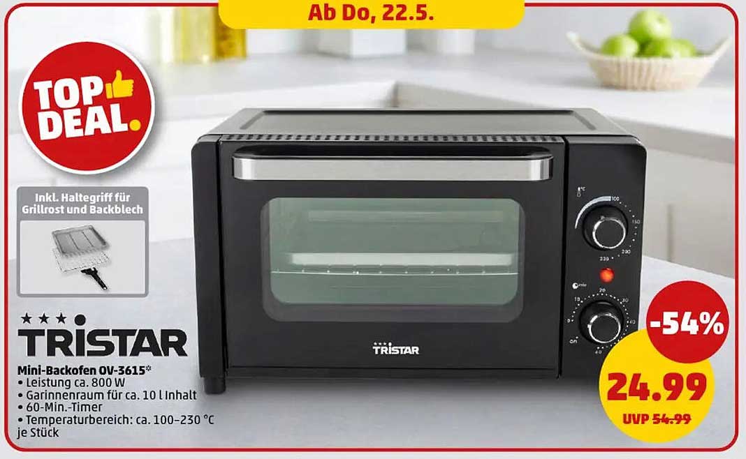TRISTAR Mini-Backofen OV-3615 - TOP DEAL!