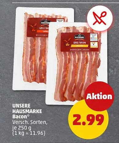 UNSERE HAUSMARKE Bacon - Grill Bacon, 250 g