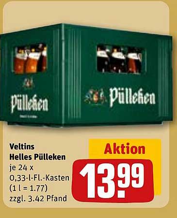 Veltins Helles Pülleken 24 x 0,33 l-Flaschen