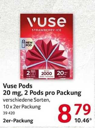 Vuse Pods 20 mg, 2 Pods pro Packung - Strawberry Ice