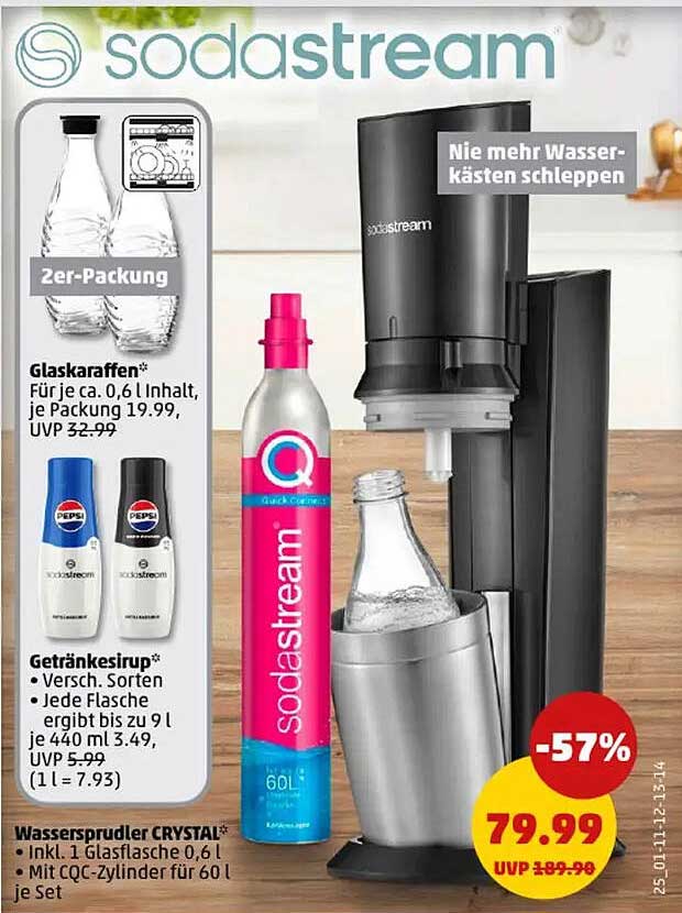 Wassersprudler CRYSTAL von SodaStream – Nie mehr Wasserkästen schleppen!