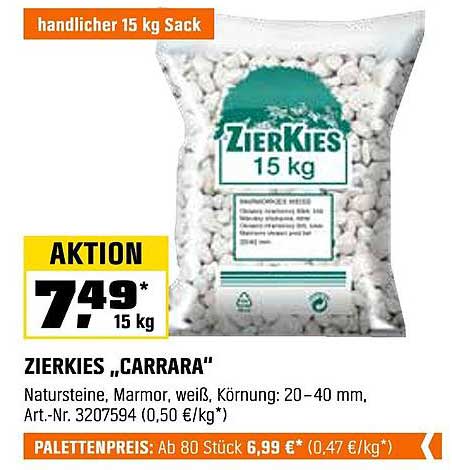 ZIERKIES "CARRARA" 15 kg Sack