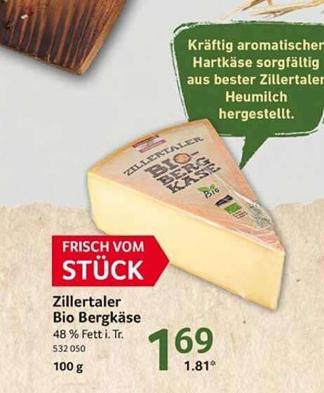 Zillertaler Bio Bergkäse