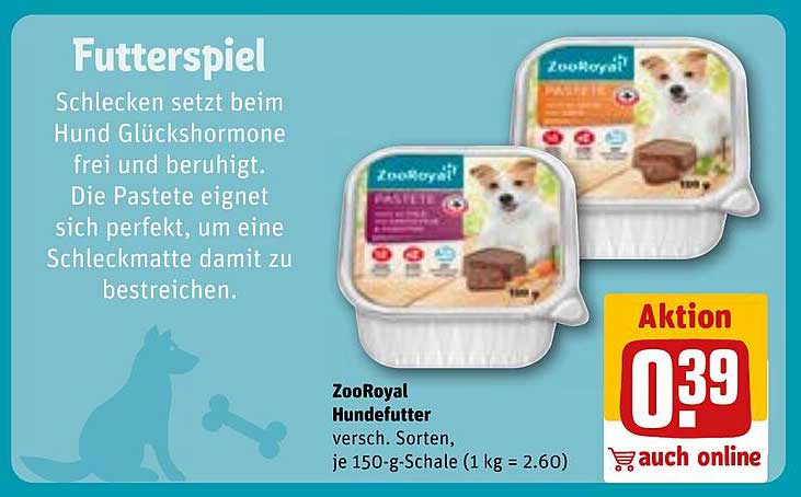 ZooRoyal Hundefutter 150 g für nur 0,39 €