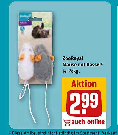 ZooRoyal Mäuse mit Rassel je Pckg.