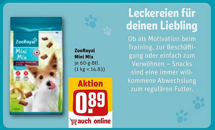 ZooRoyal Mini Mix 60 g für 0,89 €