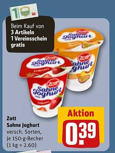 Zott Sahne Joghurt – Verschiedene Sorten jetzt im Angebot!