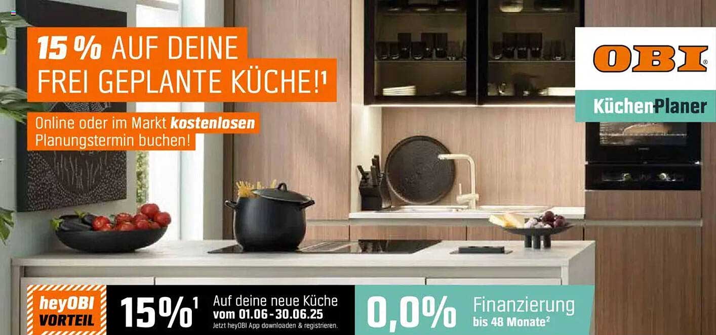 15 % auf deine frei geplante Küche!