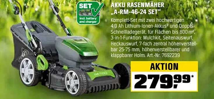 AKKU RASENMÄHER „A-RM-46-24 SET“