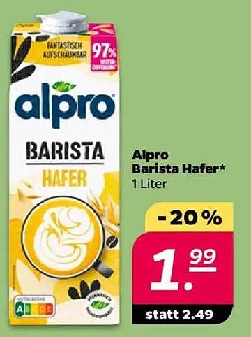Alpro Barista Hafer 1 Liter