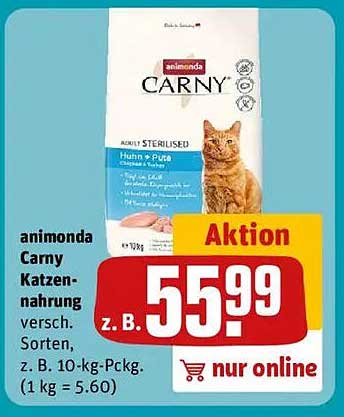 animonda Carny Katzennahrung 10 kg - Aktionsangebot vom REWE Kaufpark
