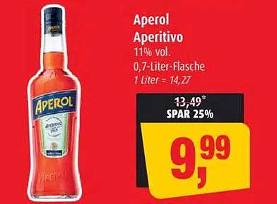 Aperol Aperitivo 0,7-Liter-Flasche