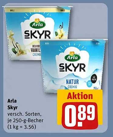 Arla Skyr - verschiedene Sorten im Angebot