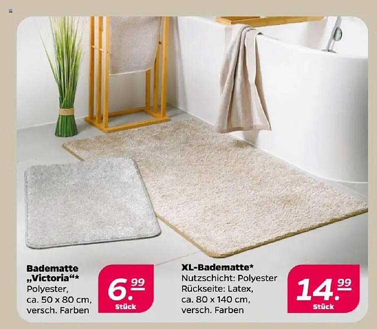 Badematte „Victoria“* und XL-Badematte* - Verschiedene Farben verfügbar