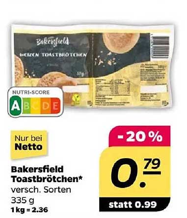 Bakersfield Toastbrötchen - verschiedene Sorten