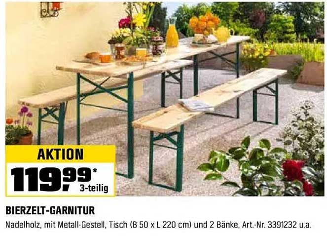 Bierzelt-Garnitur 3-teilig