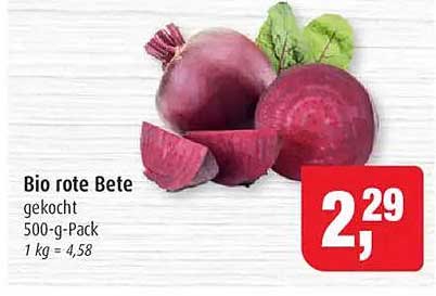 Bio rote Bete gekocht 500-g-Pack