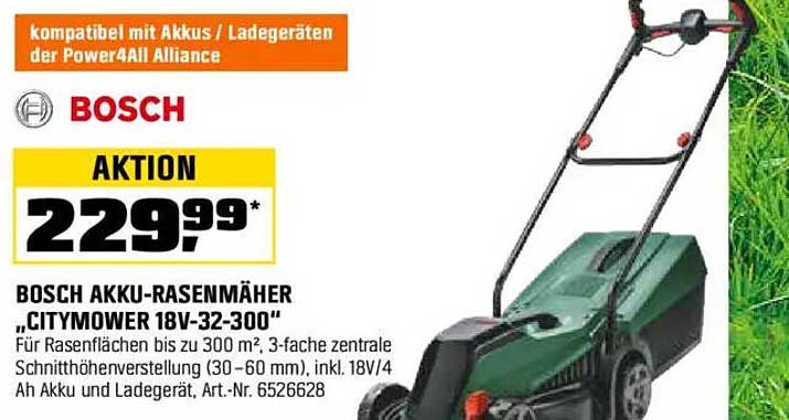 BOSCH AKKU-RASENMÄHER „CITYMOWER 18V-32-300“