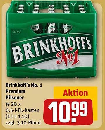 Brinkhoff's No. 1 Premium Pilsener 20 x 0,5 l-Kasten