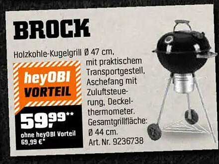 Brock Holzkuhl-Kugelgrill Ø 47 cm