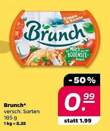 Brunch* verschiedene Sorten 185 g - Tomate & Ricotta