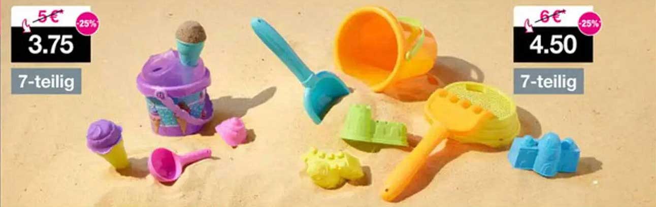 Bunte Sandspielzeug-Set 7-teilig
