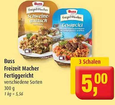 Buss Freizeit Macher Fertiggericht – verschiedene Sorten