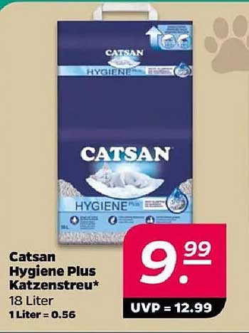 Catsan Hygiene Plus Katzenstreu 18 Liter