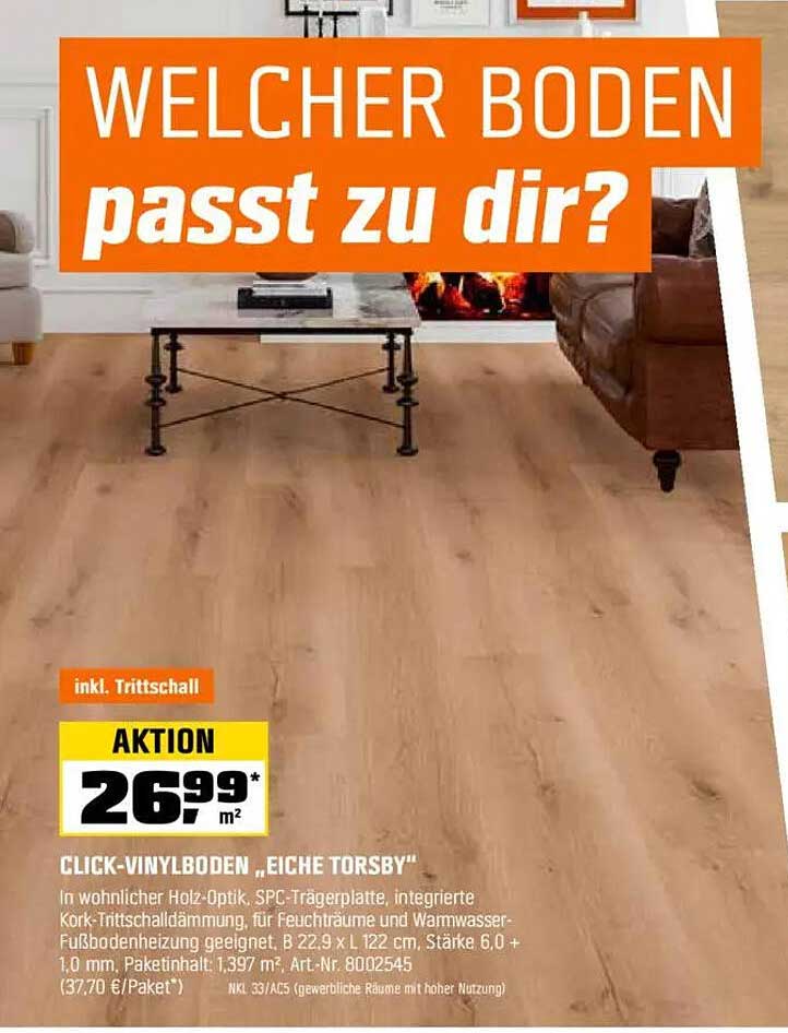 Click-Vinylboden "Eiche Torsby"