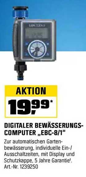 DIGITALER BEWÄSSERUNGS-COMPUTER „EBC-8/1“